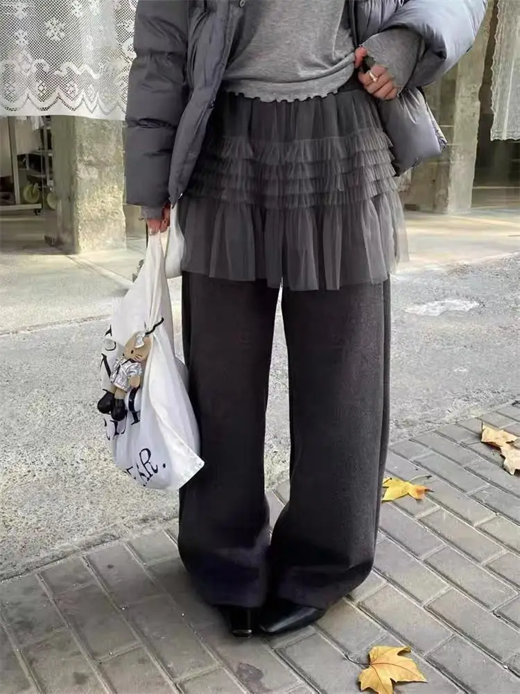 

Korean Sle High Waist A-Line ort Skirt Women's Me Puffy f-length Skirts Layered Cake Slimming Effect Casual Wear