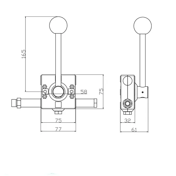 Road  use mechanical joystick push pull throttle hand lever with bowden cable 1.6 meter