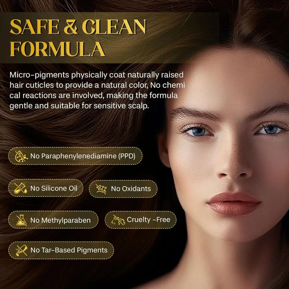 New Waterproof Comb Hair Dye Black Color Sweat-proof Hair Colouring Cream Easy to Use Hair Dye Comb Stick for Gray Hair Coverage