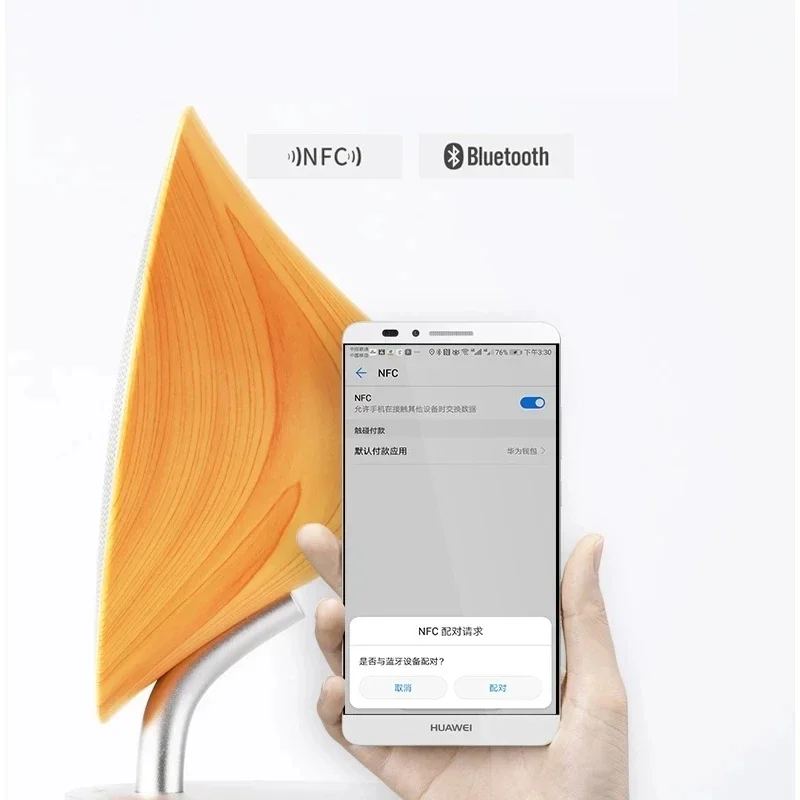 ลำโพงคอมพิวเตอร์สเตอริโอ TWS สำหรับใช้ในบ้านเพลงซับวูฟเฟอร์ไร้สายระบบสัมผัส NFC ลำโพงบุ๊คเชลฟ์ไม้ย้อนยุคมินิ