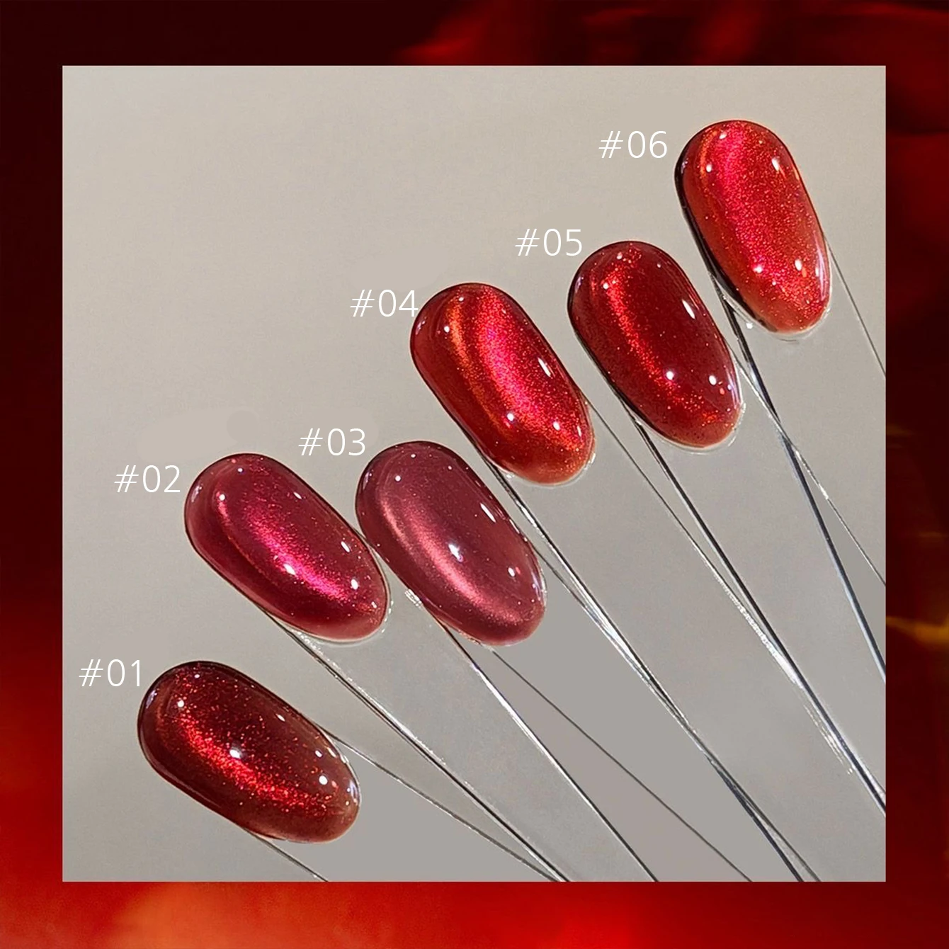 MIANEL 10 مللي الشتاء عيد الميلاد الأحمر نيلز تبييض الجليد واضح الأحمر القط العين هلام طلاء الأظافر 2025 جديد الذهبي الأحمر القط المغناطيسي الأظافر