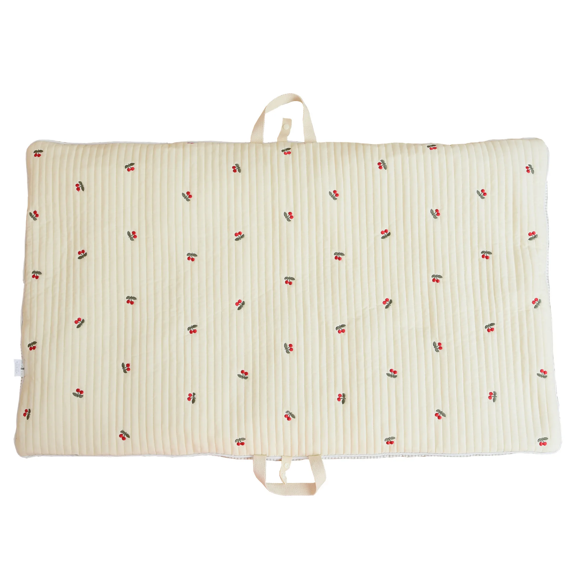 Soft Baby Mattress Korean Ins Style Cotton Embroidery Foldable Breathable Portable Infant Bed Cushion