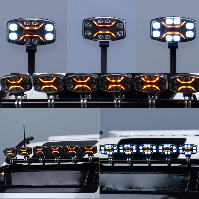 

1:14th Scale LED 5V Simulation Roof Lamp spotlight for Tamiya RC Truck SCANIA 770S R620 VOLVO BENZ Arocs MAN TGX Car Accessories