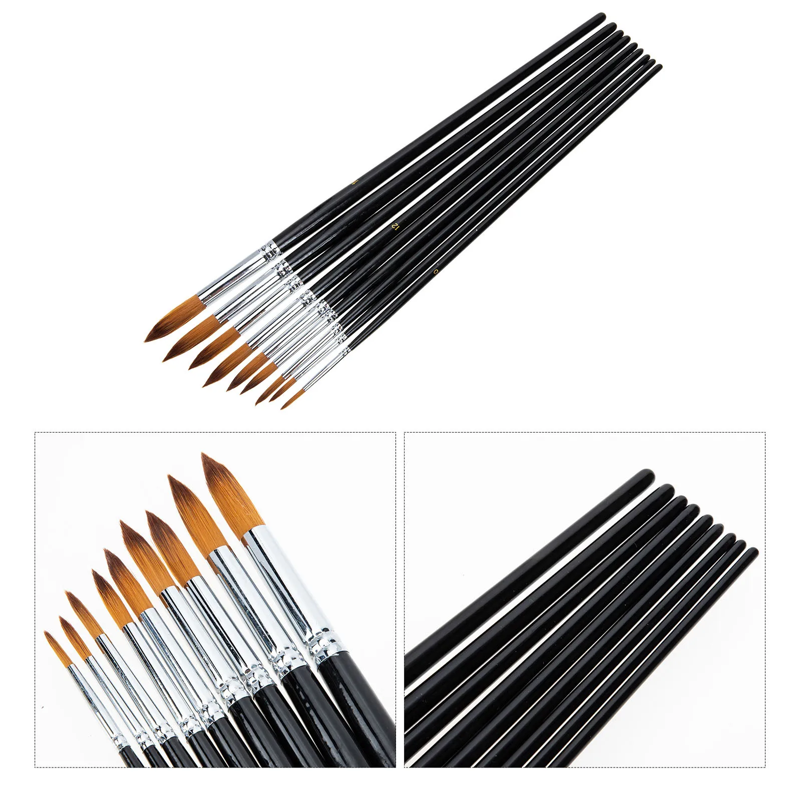 

9pcs Paint Brush Set Watercolor Nylon Hair For Artists Students Painting Drawing Supplies Pinceles Para Acrilico Oil Painting