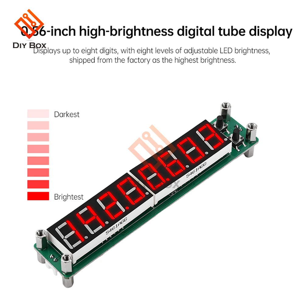 8 Bit RF Signal Frequency Counter LED Display Frequency Module Measurement 0.1MHz~1200MHz Frequency Display Component