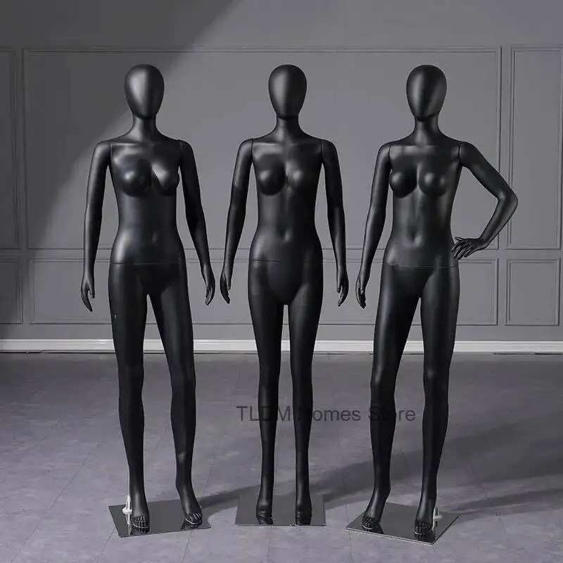 

Body Mannequin Human Props Female Full Dummy Black Gold Face Hollow Mannequin Women's Clothing Store Clothes Display Stand