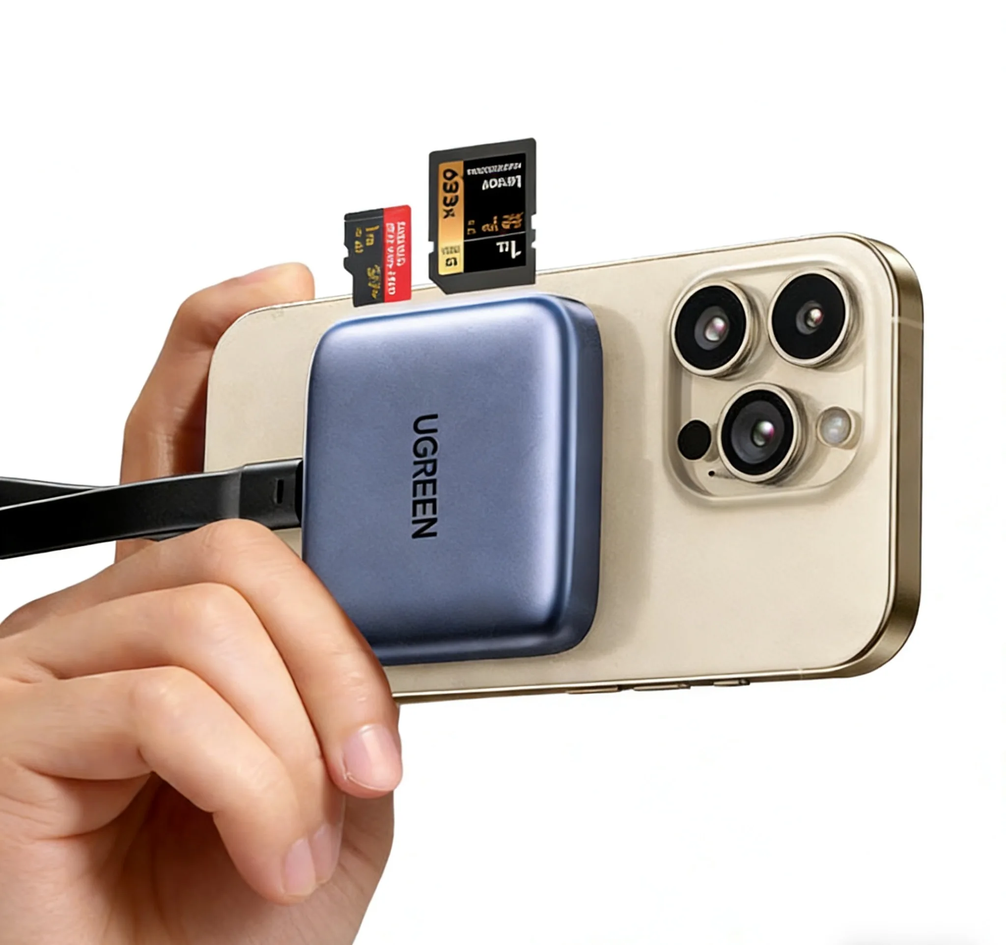 

UGREEN Magnetic Card Reader SD/TF 4.0 Dual Card Type-C Memory Expansion Compatible