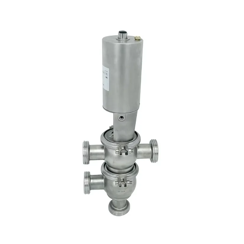 High Quality DN40 Sanitary Grade Stainless Steel SS304 DIN 22 Model TL Type Single Acting Pneumatic Male Threaded Division
