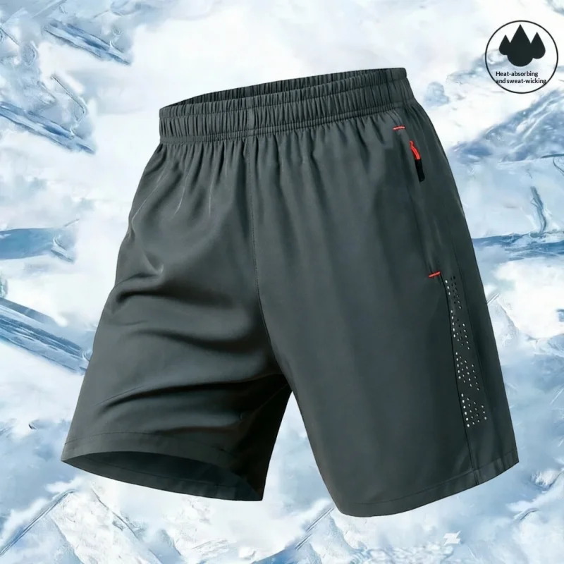 

Мужские спортивные шорты для фитнеса, быстросохнущие легкие шорты из ледяного шелка, повседневные шорты с эластичным поясом, большие размеры для летних тренировок и бега