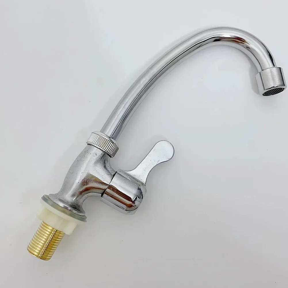 Kitchen Faucet Plastic Steel Single Lever Hole Cold Tap Quick Opening Faucet Kitchen Vertical Vegetable Basin Faucet