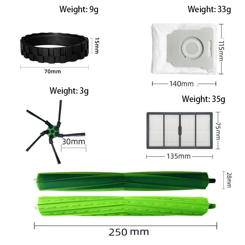 Suitable For Irobot Roomba Sweeping Robot Replacement Parts S9 S9+ Main Brush Side Brush Filter Dust Bag Belt