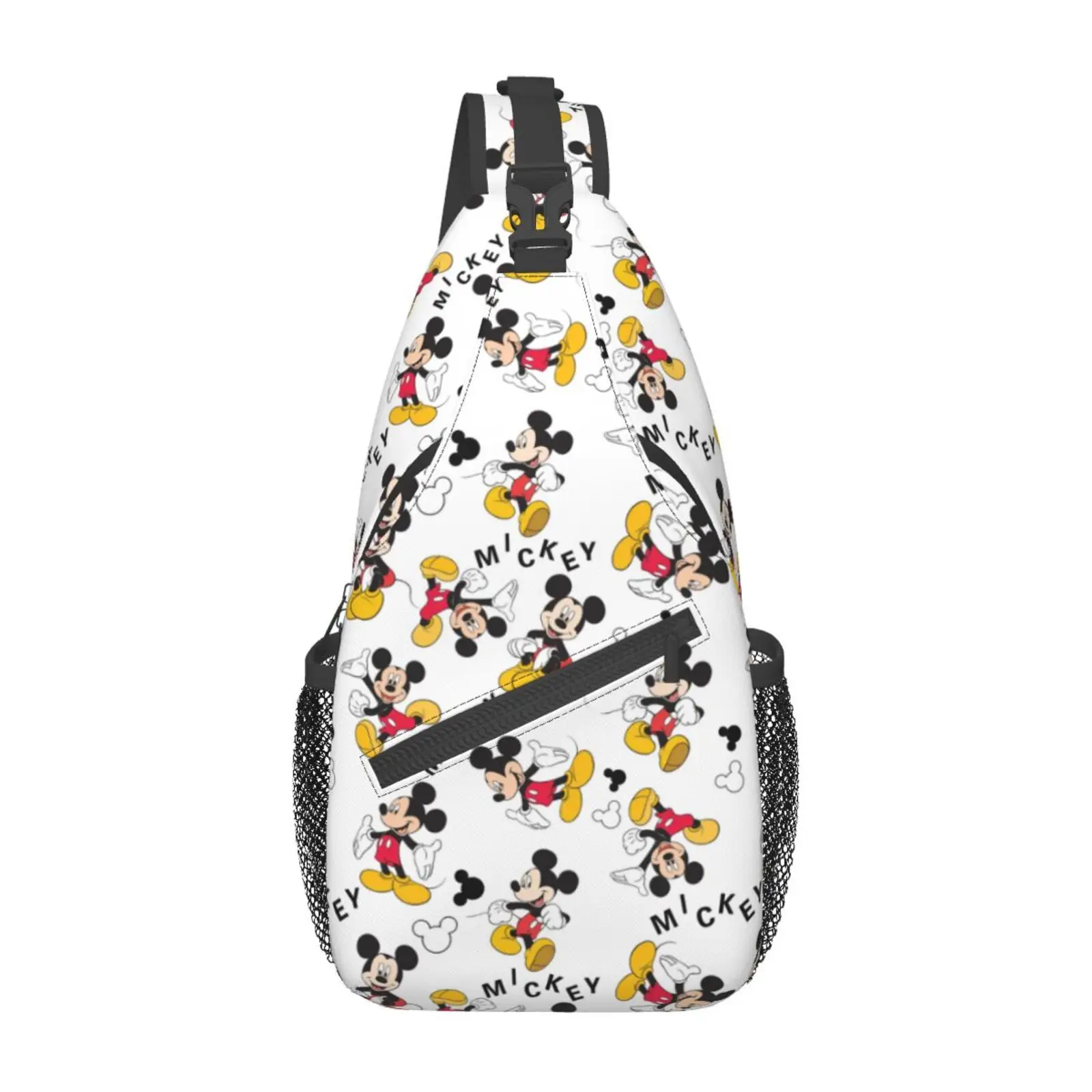 Disney-Bolso de pecho de Mickey para hombre y mujer, bandolera de hombro con dibujos animados, Mini monedero, mochila para viaje y senderismo