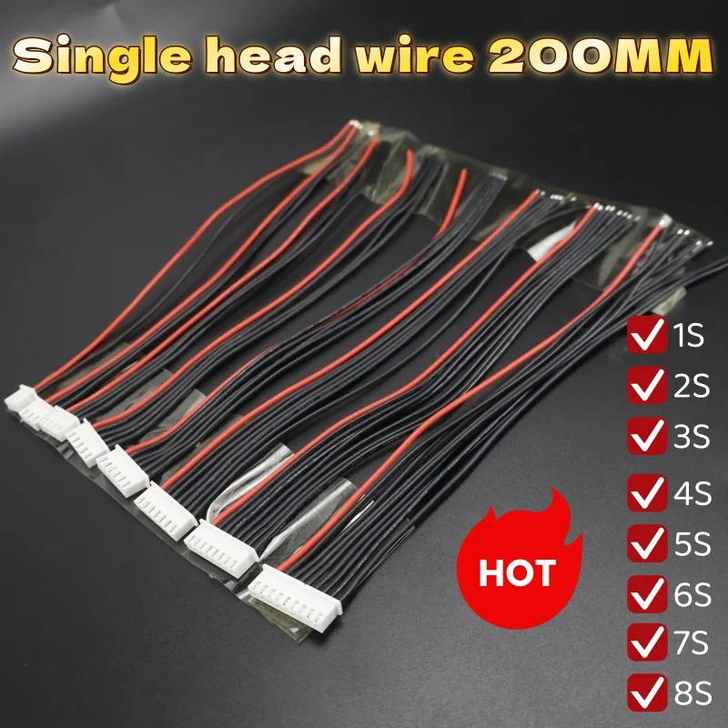 1S 2S 3S 4S 5S 6S 200mm Lipo Battery Balance Charger Cable IMAX B6 Connector Plug Wire Wholesale 5pcs/lot