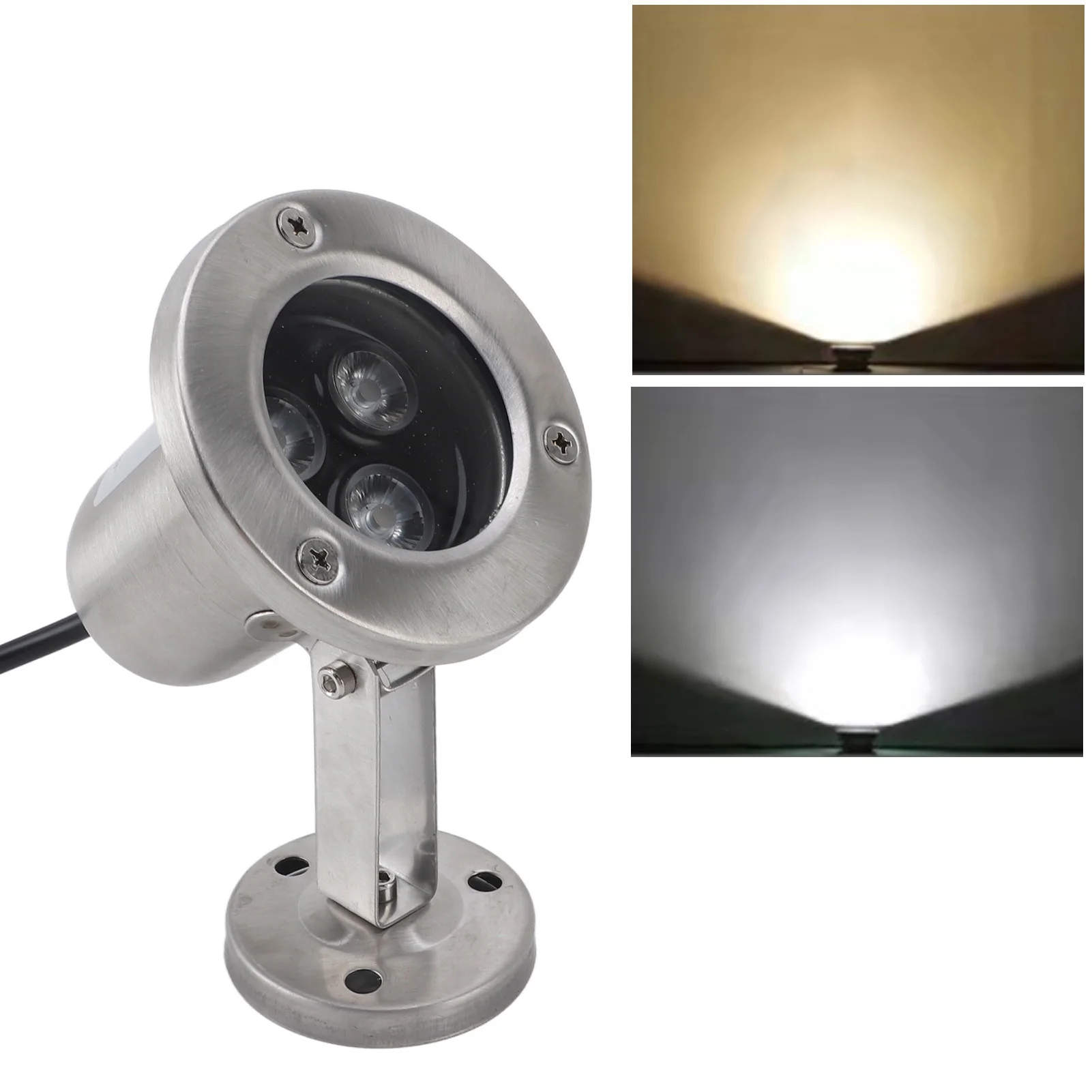 

Pond Light Pond Light 3W LED Stainless Steel IP68 Waterproof Energy Saving Submersible Spotlight for Fountain Underwater Pool