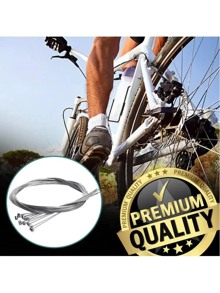 AliExpress NONE Bicycle Brake Cable Set 2M Length Galvanised Steel Brake Shift Wire MTB Road Bicycle Inner Cable with Brake Cable End Cap