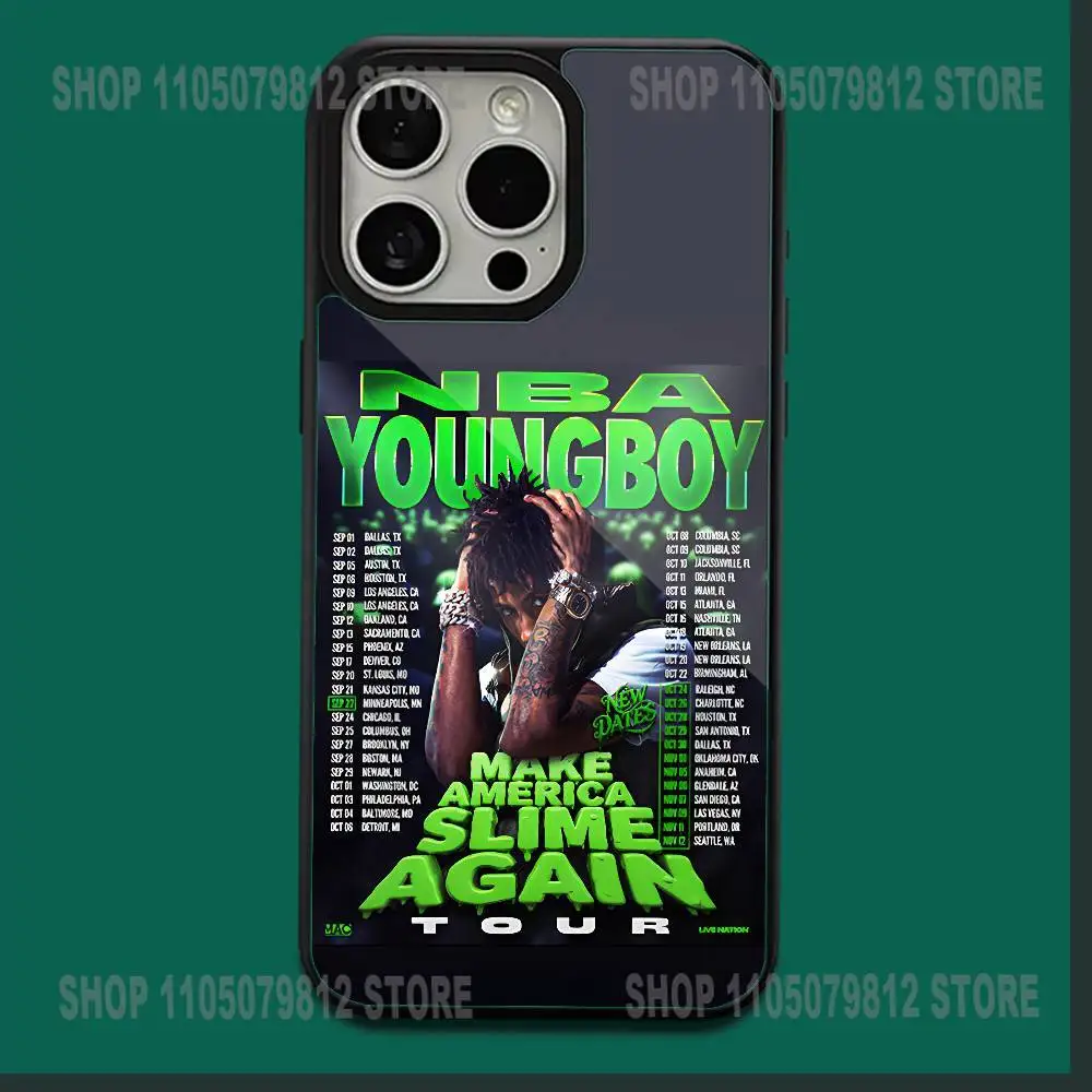 Etui na telefon YoungBoy Never Broke Again Tour 2025 do iPhone'a 17, 16, 15, 14, 13, 12, 11, Plus, Pro, Max, Mini, miękkie, magnetyczne, z obsługą ładowania bezprzewodowego