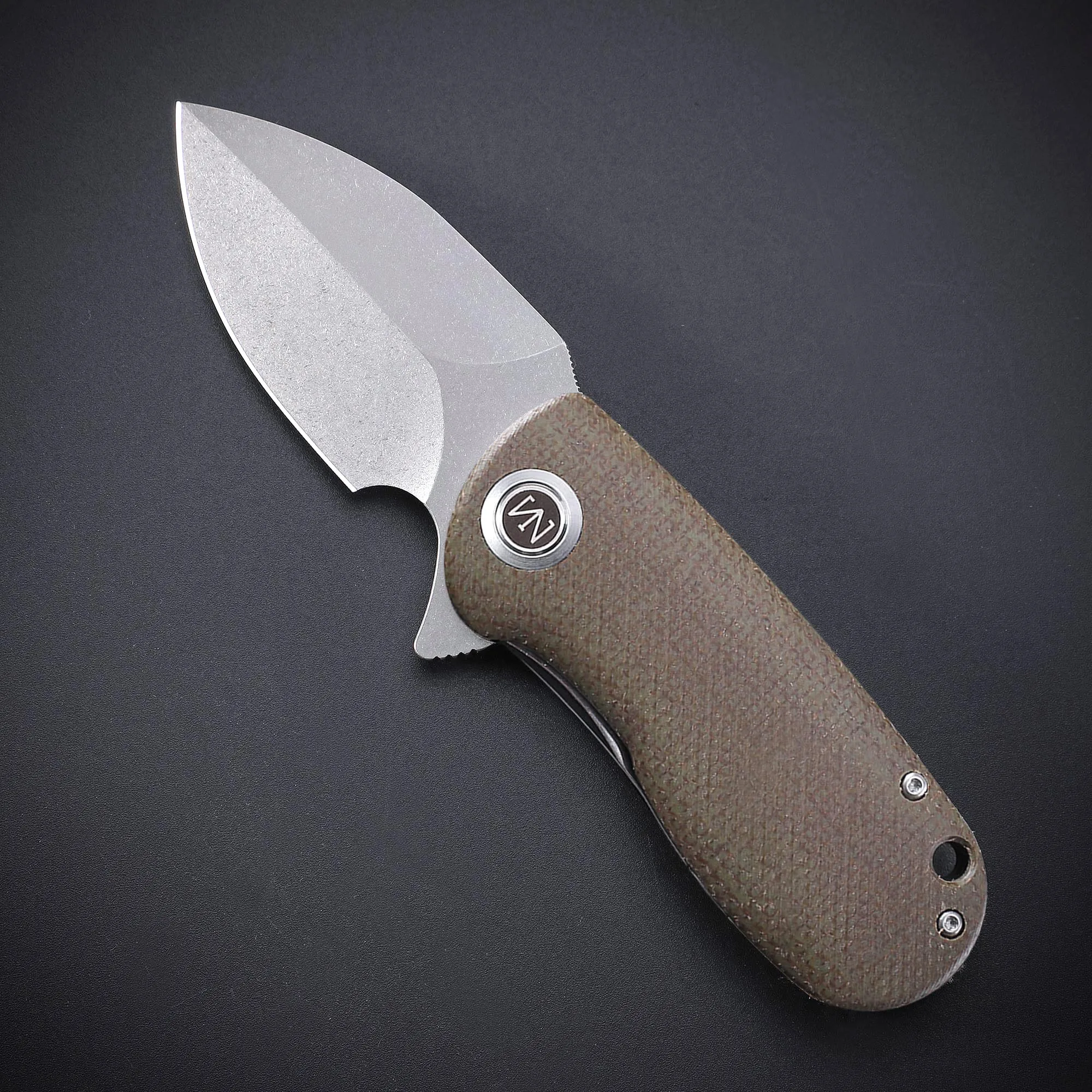 Imagem -03 - Nightwolf Mini Pocket Folding Knife d2 Steel Micarta Handle Autodefesa Tactical Edc Faca Dobrável Sobrevivência Ferramenta ao ar Livre