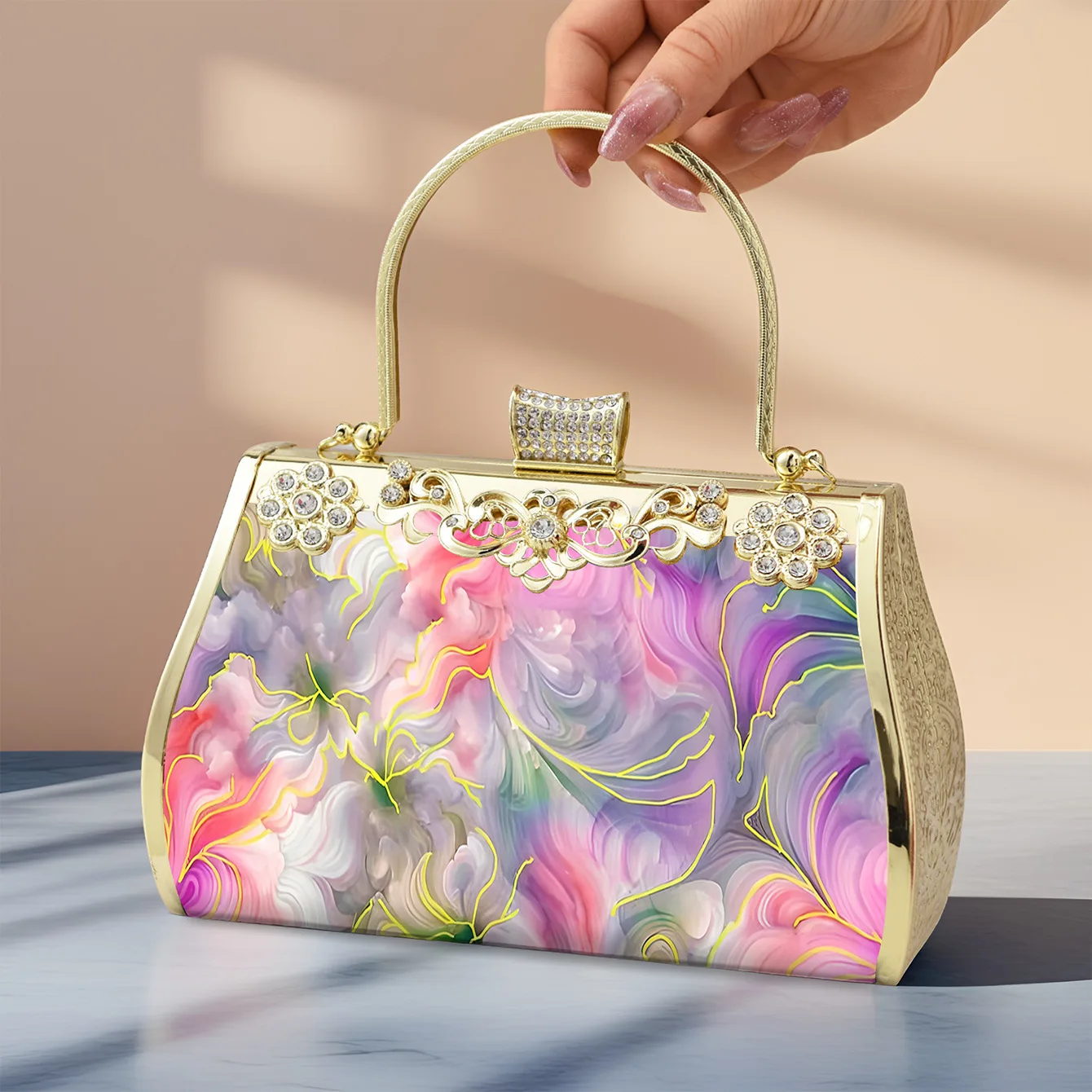 Bridal bright leather handbag 2026 new fashion high-end women's bag versatile single shoulder crossbody portable box bag tide
