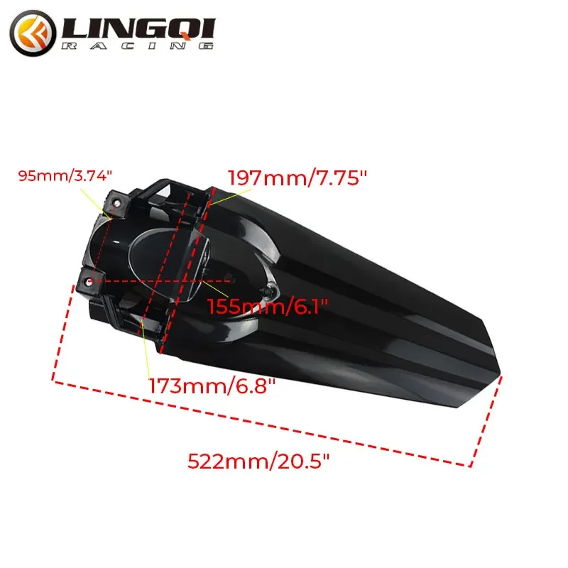 LESQUE Pit Dirt Bike Rear Wheel Fender Fairing Kit Plastic Mudguard Cover For KAYO T4 T 4 Off Road Motorcycle Accessories - view 4