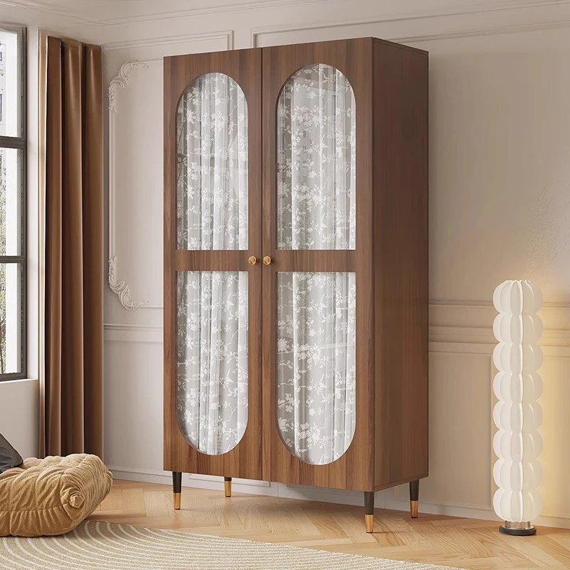 

Hanging Clothes Glass Wardrobes Nordic Modern Organizer Bedroom Closet Wooden Space Saving Ropero De Madera Furniture Home