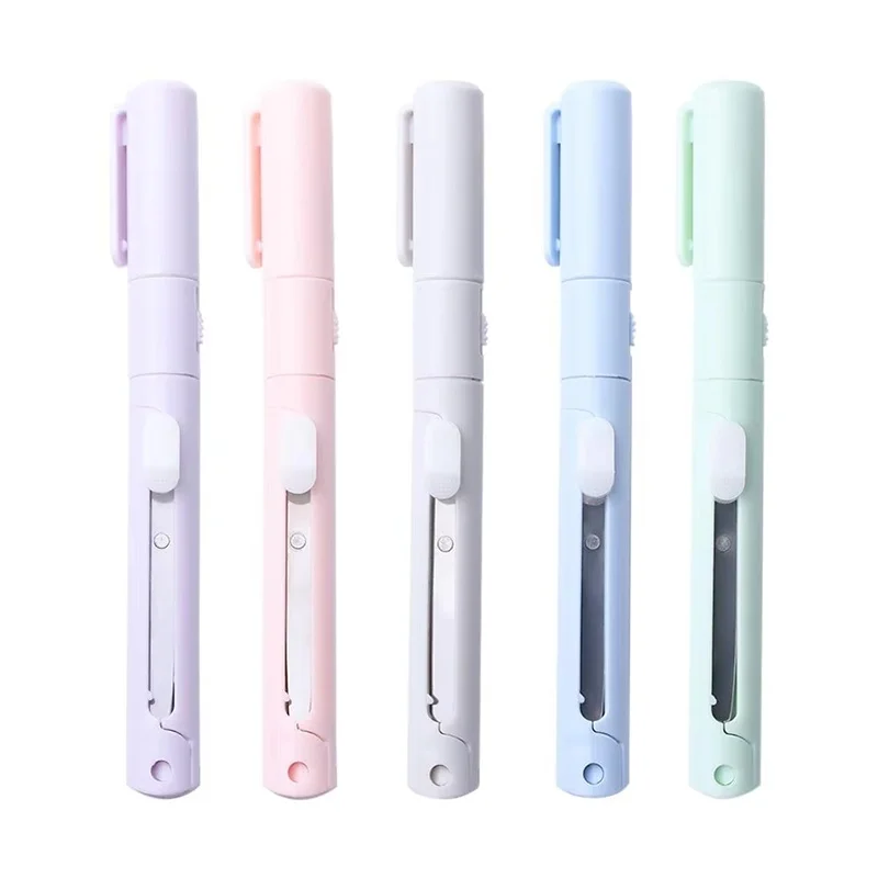 Creative Pen Shape Cutter Cuts Paper For Crafts School Office Stationery Gear For Student Stationery Kit Craft Tool Accessories