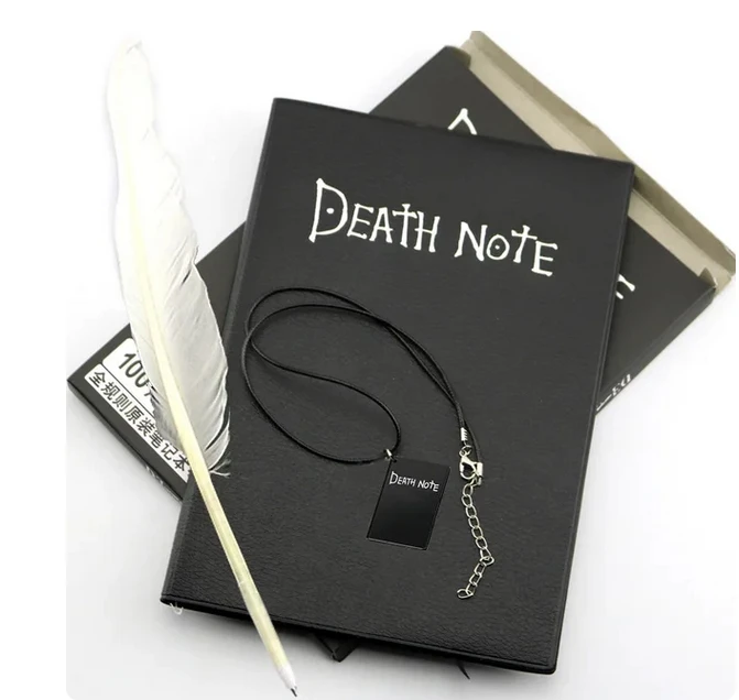 Anime Death Note Notebook Set Leather Journal Collectable Death Note Notebook School Large Anime Theme Writing Journal