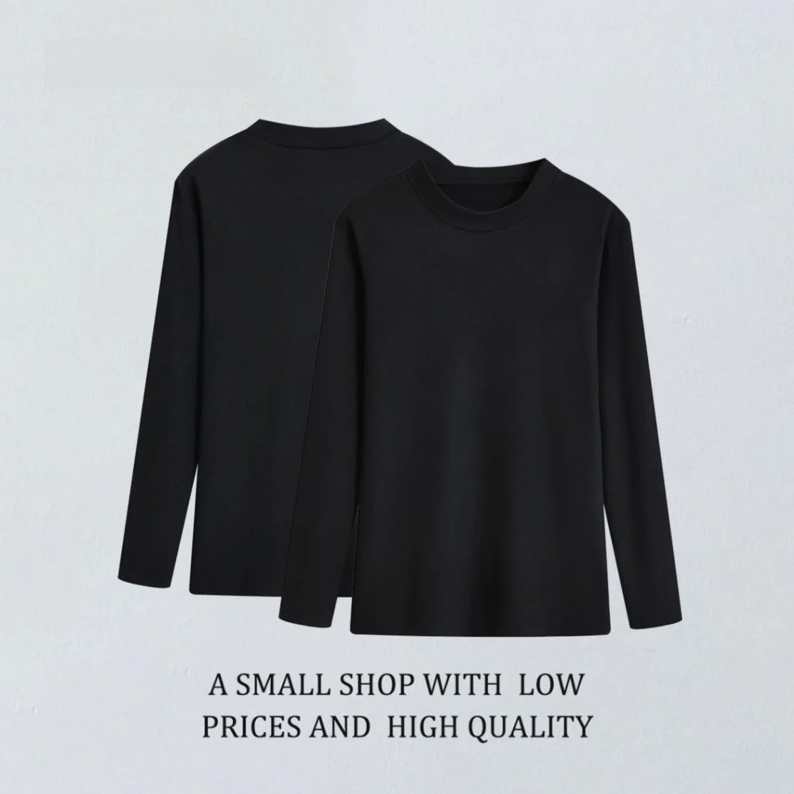 

Мужская двусторонняя футболка с длинным рукавом и круглым вырезом, теплый базовый слой, мягкий термотоп из полиэфирного волокна для осени и зимы