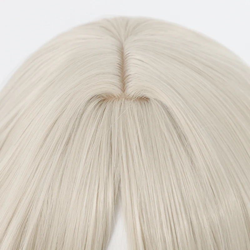 Peluca de Cosplay de Limbus Company Faust, pelo sintético corto amarillo claro resistente al calor, accesorios para fiesta de Carnaval y Halloween, mujeres y hombres