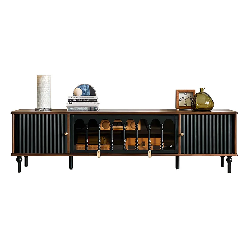 

French retro TV cabinet, audio and video cabinet, floor cabinet, antique living room, living room for home use
