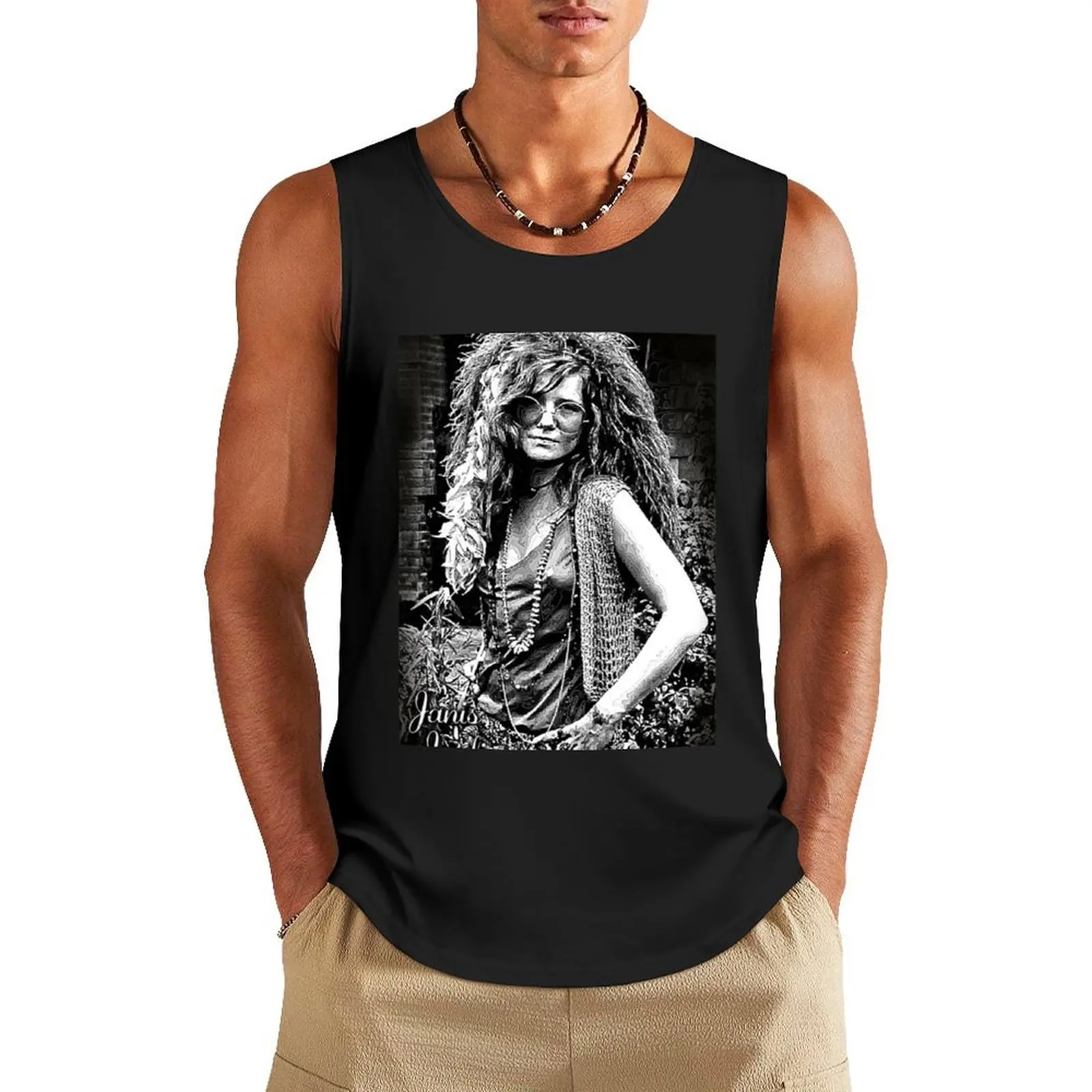 

Janis Joplin Tank Top Sports shirt man Man summer clothes t-shirts for Men's gym best selling products