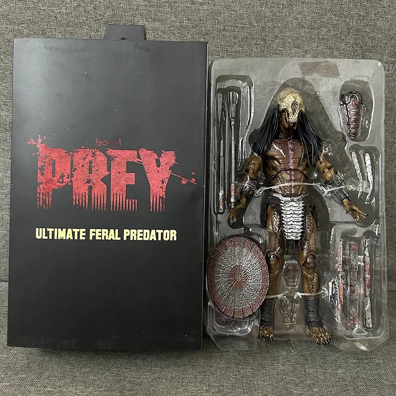 Neca prey final feral predador figura de ação 51725 predador 7 "neca figura conjunta móvel coleção modelo brinquedos presente natal