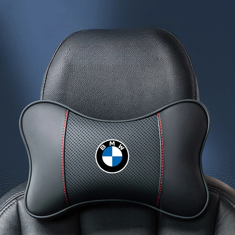 1Pcs Car Seat Headrest Auto Logo Neck Pillow For  Bmw 3 GT G20 E46 F10 F20 F30 E92 E90 E92 E60 G20 E87 X2 X5 M car accessories