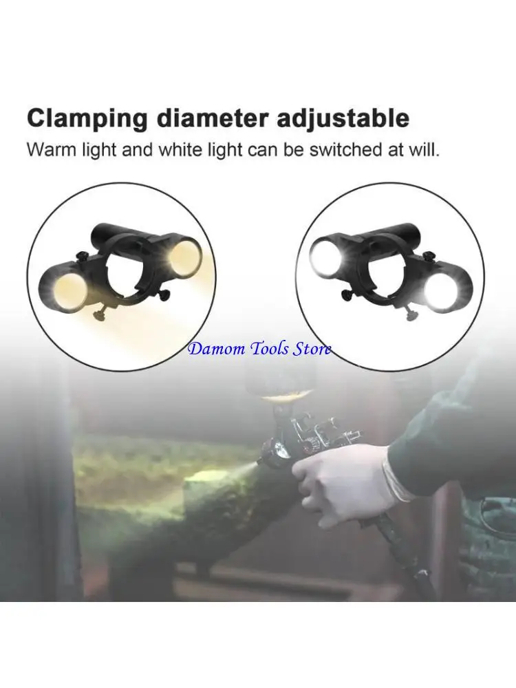 57BE Paint Guns Lighting Lamp Rechargeable Adjustable Size Universal