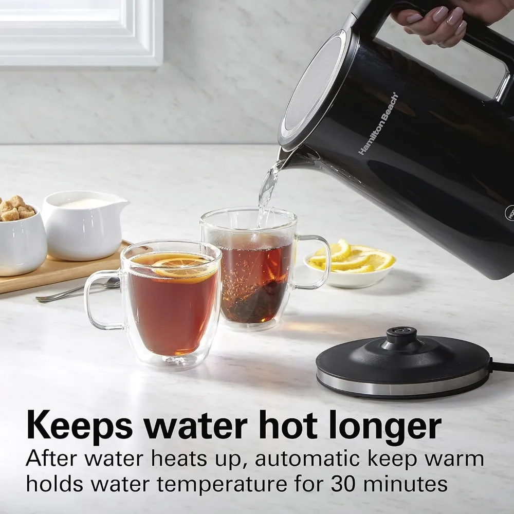 

Digital Temperature Control Electric Tea Kettle,5 Preset Modes + Keep Warm, Fast Boil 1500 Watts, BPA Free, Cool-Touch Exterior
