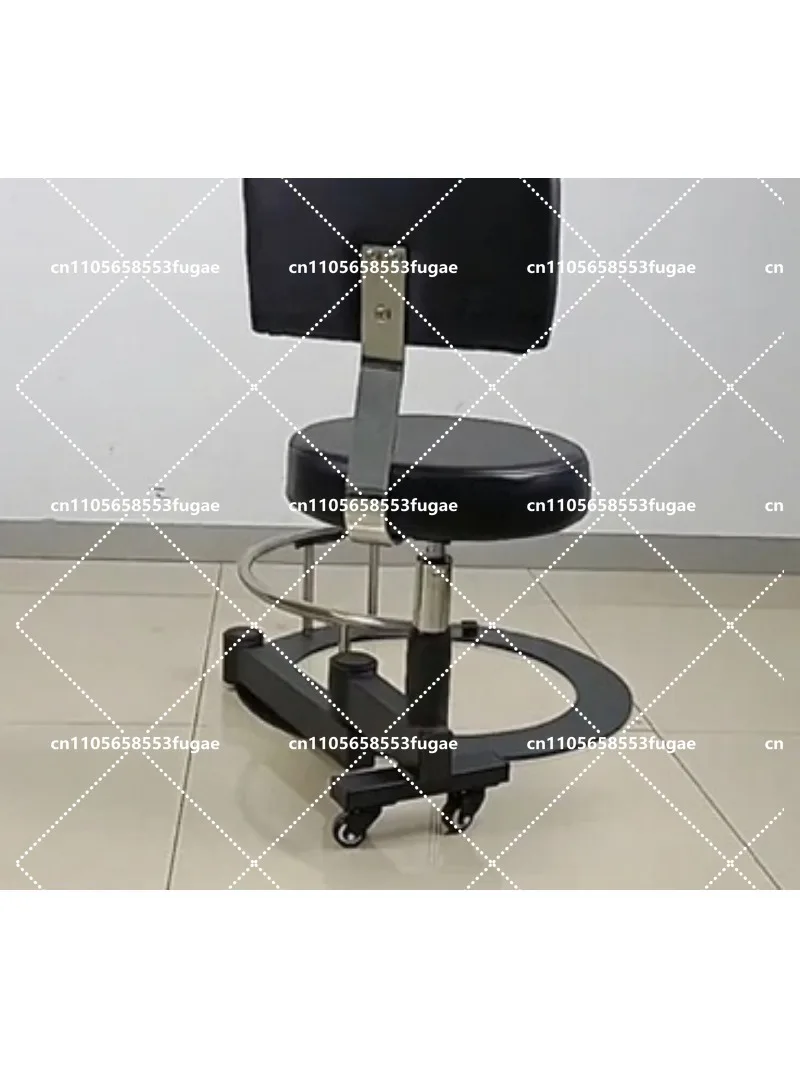 Adjustable Swivel Barber Stool with Wheels, Heavy Duty Salon Chair for Hair Stylists, Tattoo & Beauty Technicians
