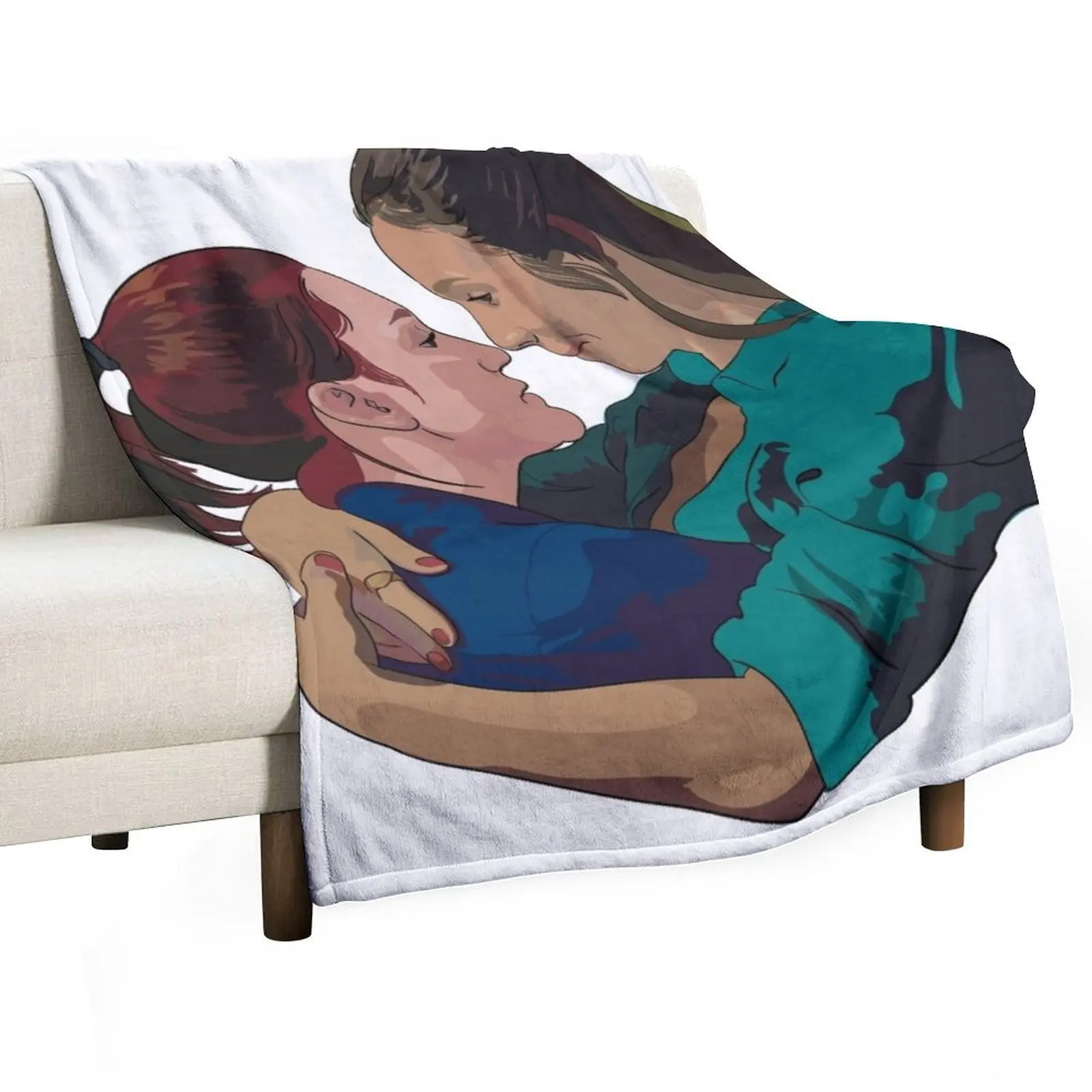 

Koroko Throw Blanket Single Thin Furry Plaid on the sofa Blankets