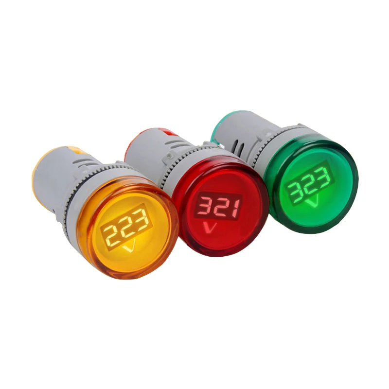 5PCS AD16-22DSV Mini Digital LED Voltage Indicator Meter AC 60-500V Voltmeter Light Pilot Lamp Sine Wave 110V 220V 380V