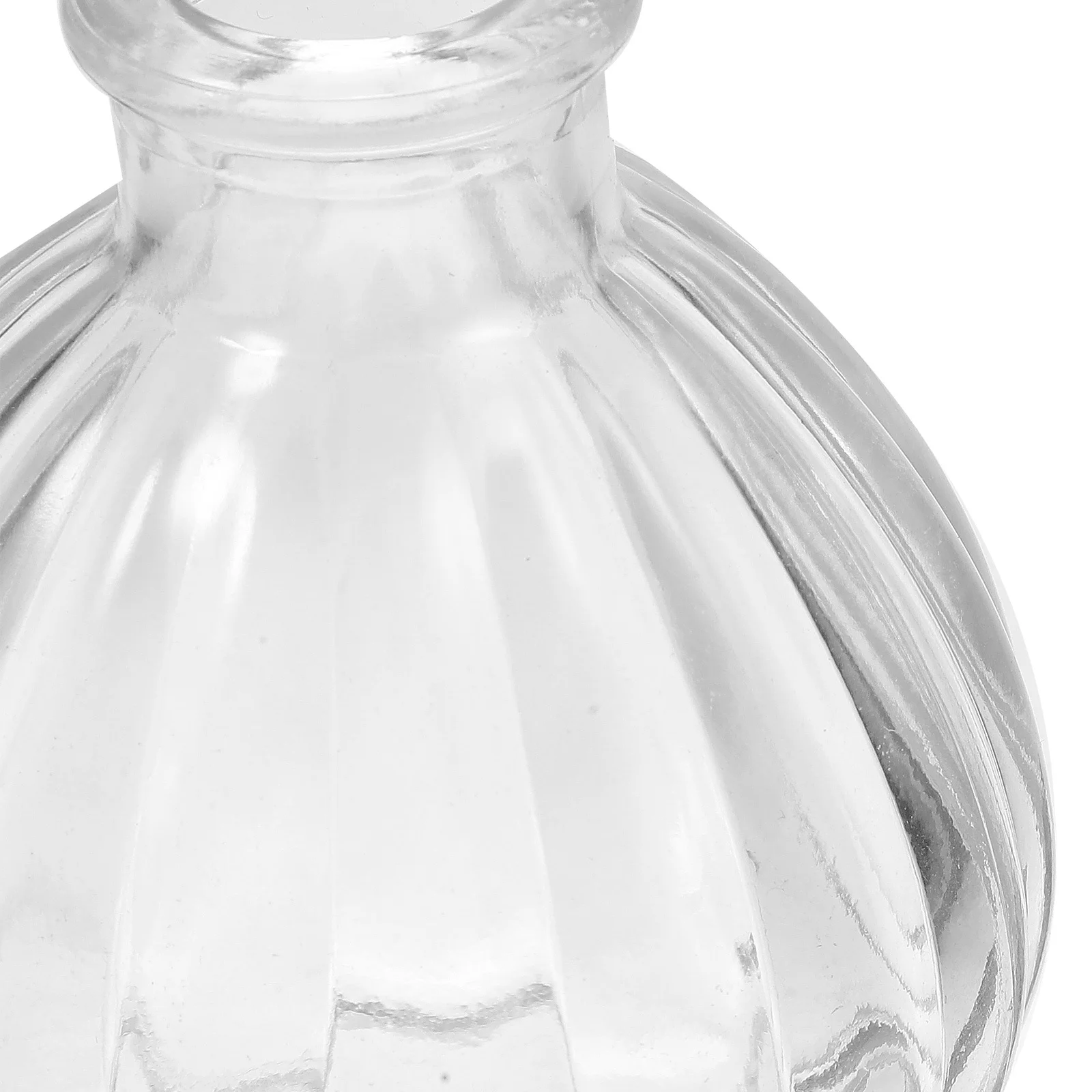 5Pcs Embossed Glass Flower Vase Clear Small Flower Vase Decorative Floral Arrangement Container Wedding Centerpiece Hydroponic