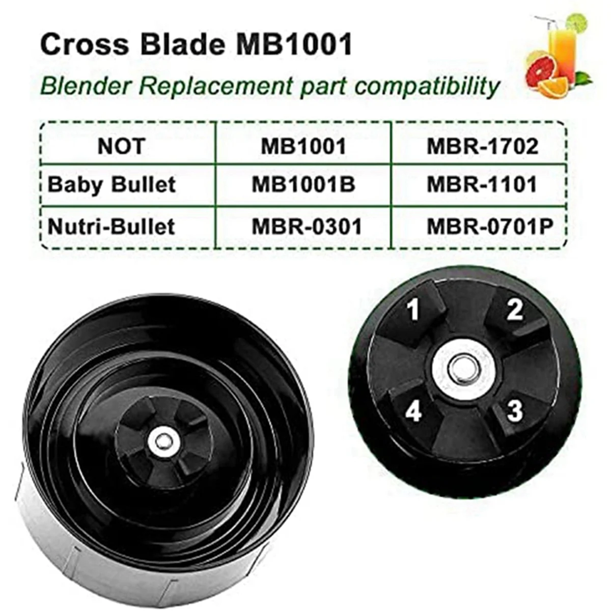 Blade Replacement Part Compatible for Magic- (250W, MB1001 Series) Blade Stainless Steel Blade Spare