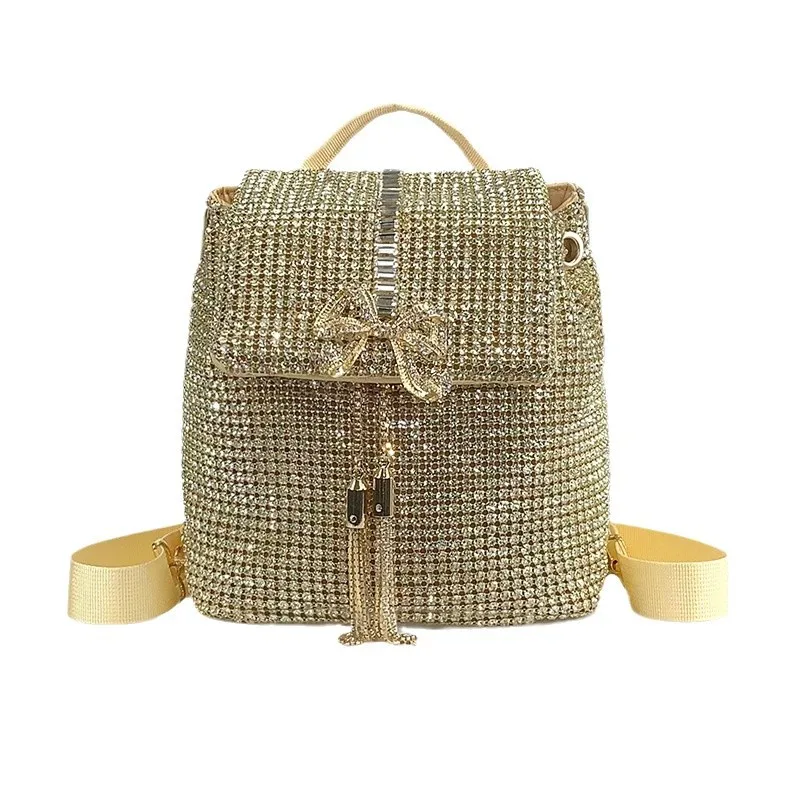 

Backpack Women's Rhinestone Diamond Bow Bag Large Capacity Backpack Premium Women's Luxury Bags Designers Sacs À Main Luxe Femme
