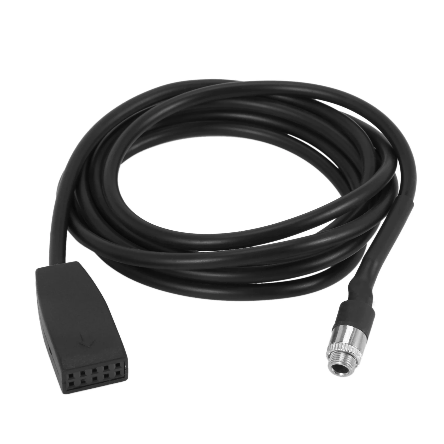 High Quality Black 10 Pin 3.5 mm Jack socket Car USB AUX IN Adapter Cable For BMW E39 E53 BM54 X5 E46