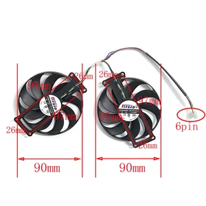 FDC10H12S9 C t129215su 6pin rtx 2060 süper fan-gpu-asus-gtx 1660 1660tı çift evo oc rtx2070 ekran kartı fanı soğutucu Kart, video, rtx 2070 super - №5'teki 6 büyük satış