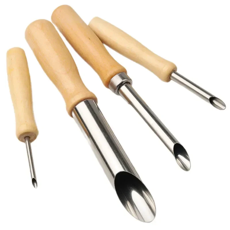 4PCS Stainless Steel Hole Punchers - Circular Clay Cutters for Ceramic & Soft Clay Sculpting