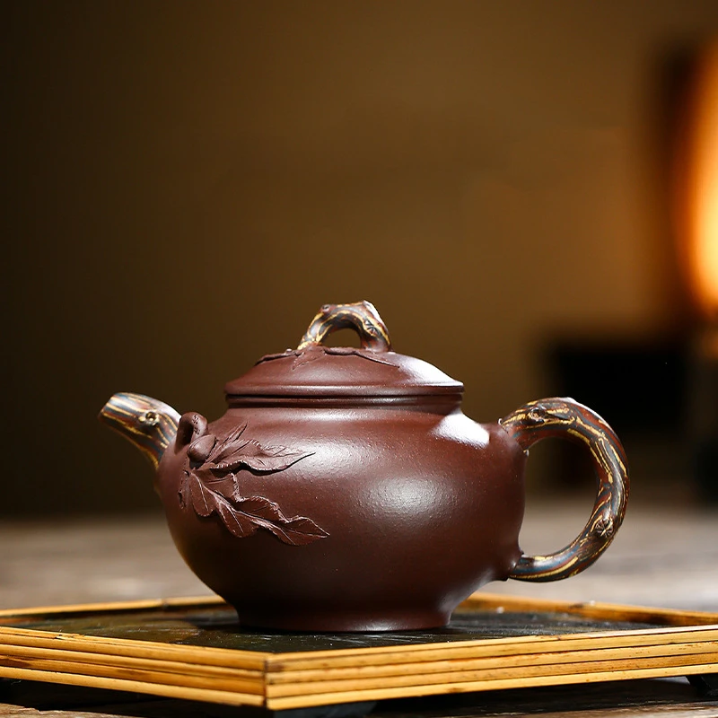 Handmade Purple Sand Teapot, Yixing Raw Ore, Purple Mud Bubble, Kung Fu Tea Set, Chinese Style Gift