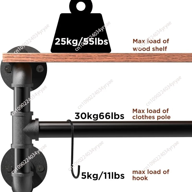 

Wall-mounted hanger non-retractable fixed iron rack