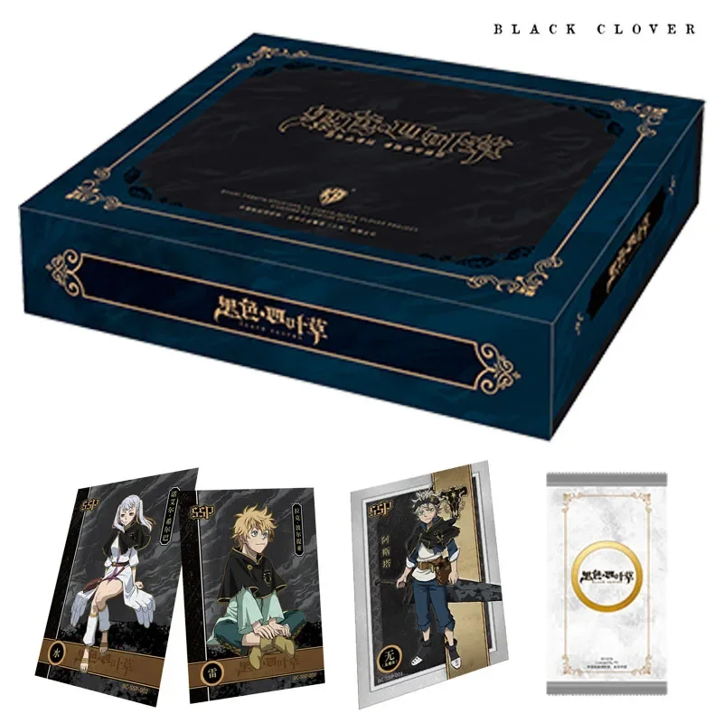 Japanese Black Clover Collection Cards Pack Booster Box Anime Character Exquisite Peripheral Card Toy Family Kids Birthday Gifts