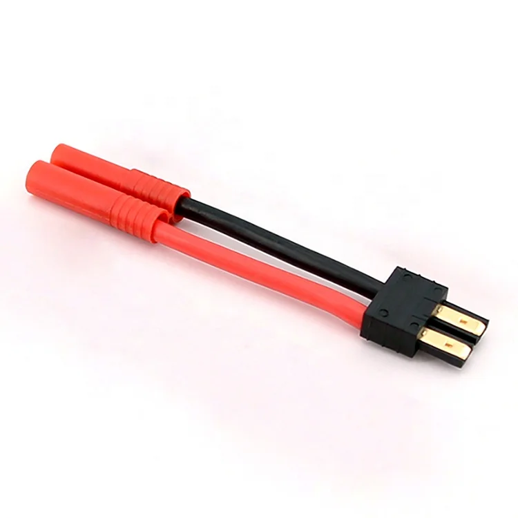 10PCS RC Lipo Battery Connector Female To Male TRX 12AWG 100mm Banana Plug Adapter Wire 100mm Plastic HXT 4mm Bullet For RC Part