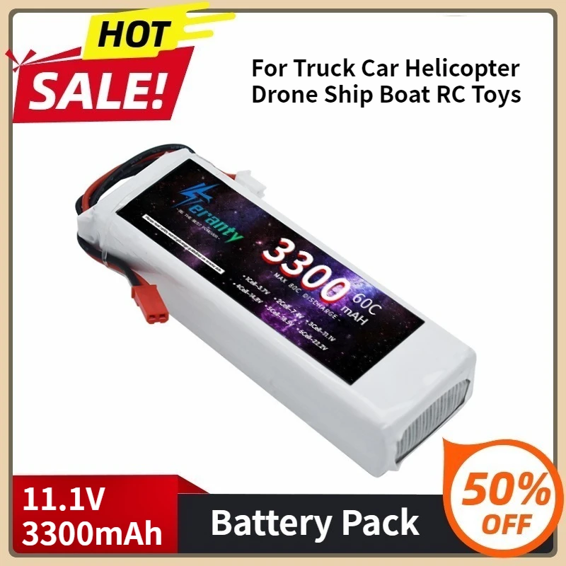 

Lipo аккумулятор с T/XT60/XT30/JST для грузовика, автомобиля, вертолета, дрона, корабля, лодки, радиоуправляемых игрушек, 3S, 11,1 В, 3300 мАч, 60C аккумулятор