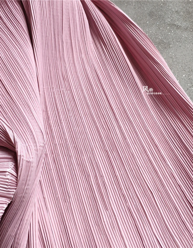 Pleated Fabric Pink Creative Cloth Folds DIY Sewing Art Background Decor Skirts Dress Clothes Clothing Designer Fabric