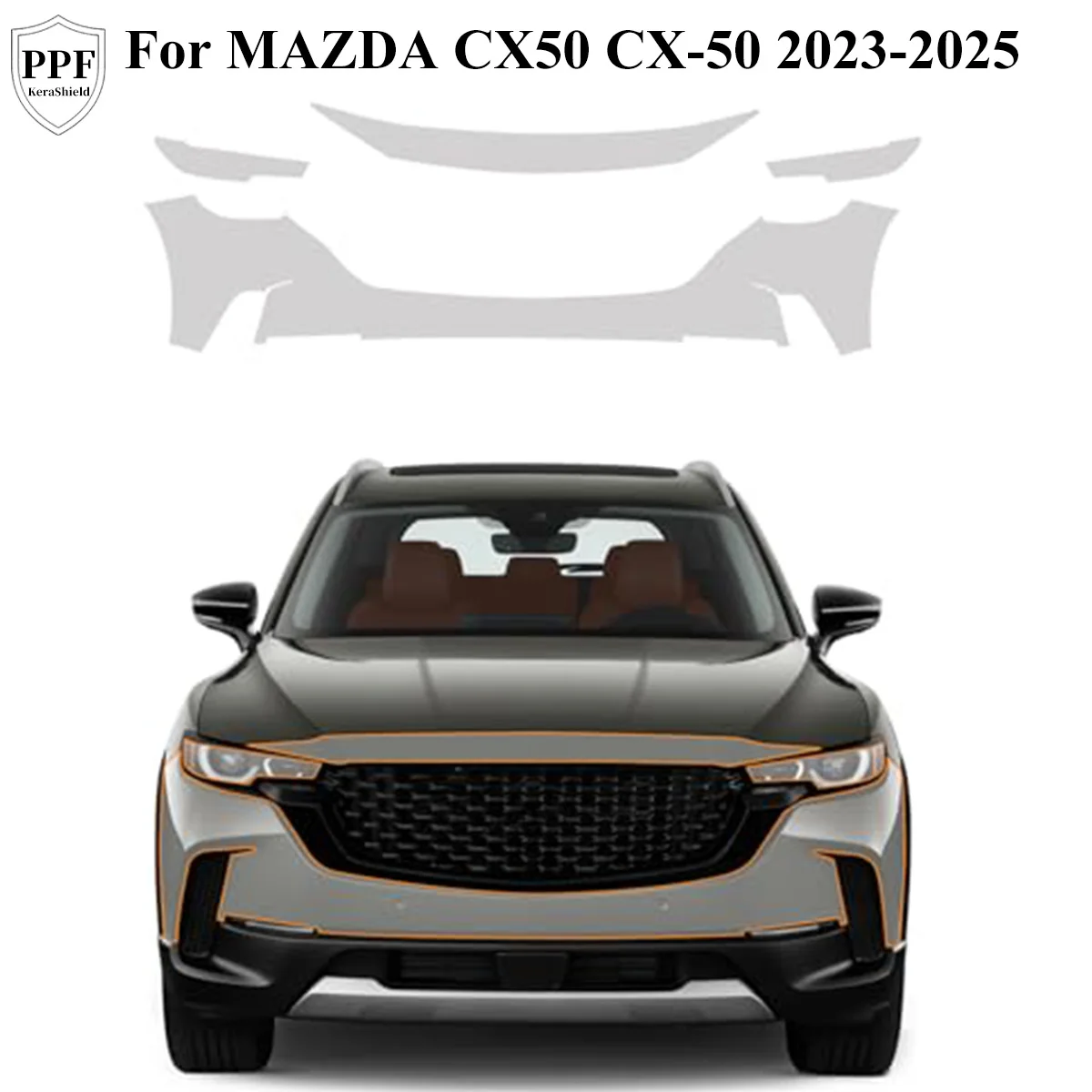 

For MAZDA CX50 CX-50 2023-2025 TPU Paint Protection Film Pre-cut PPF Anti-Scratch Transparent Sticker Car Resistant Accessories
